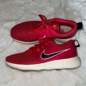 Nike red/pink gold shoes size 7.5
